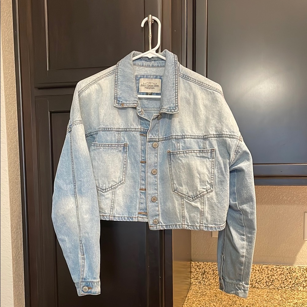 Blue Cropped Jean Jacket